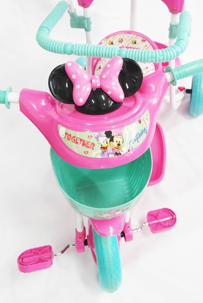 Imagen de Triciclo con guía y toldo Minnie Disney